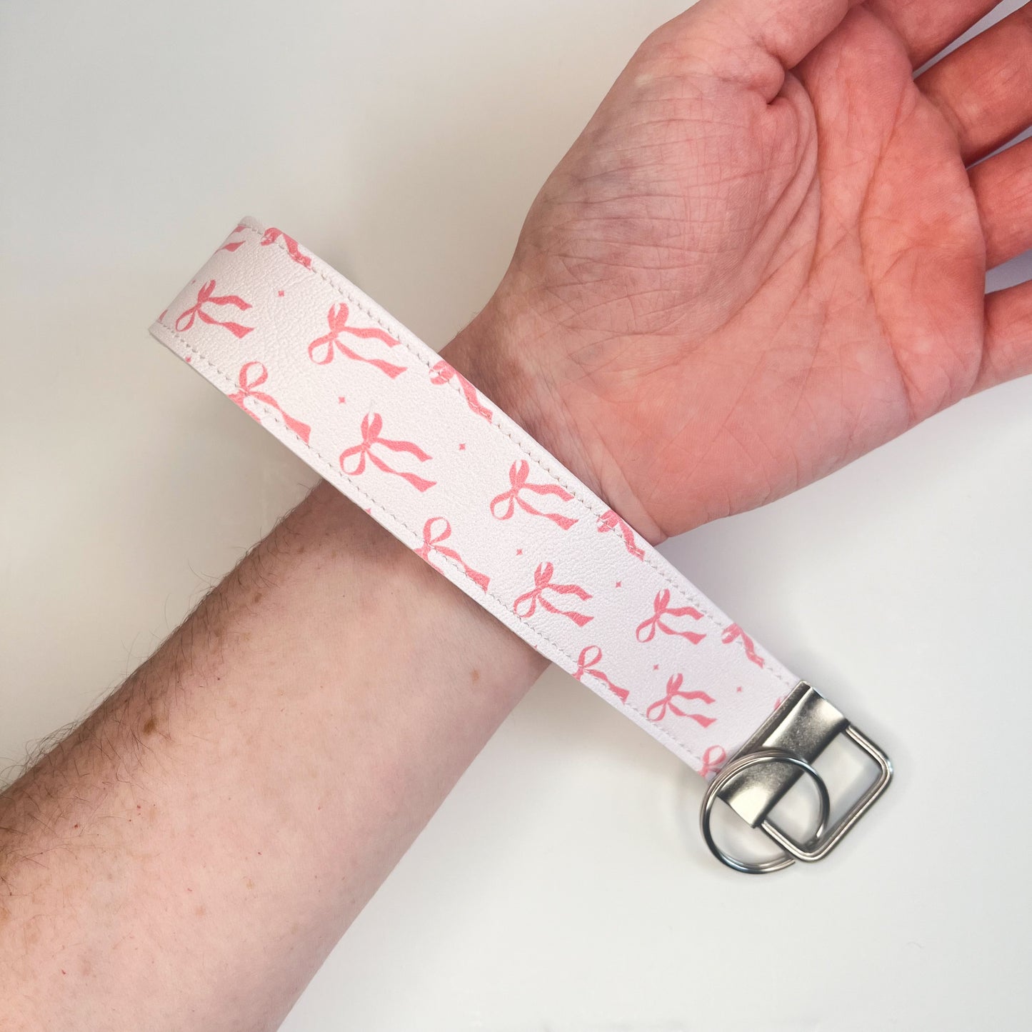 Coquette Faux Leather Keychain Wristlets