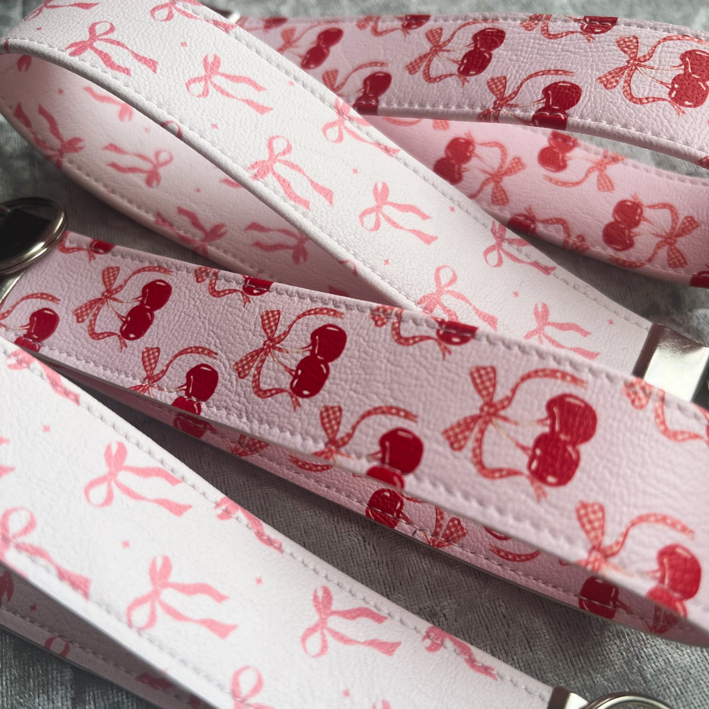 Coquette Faux Leather Keychain Wristlets