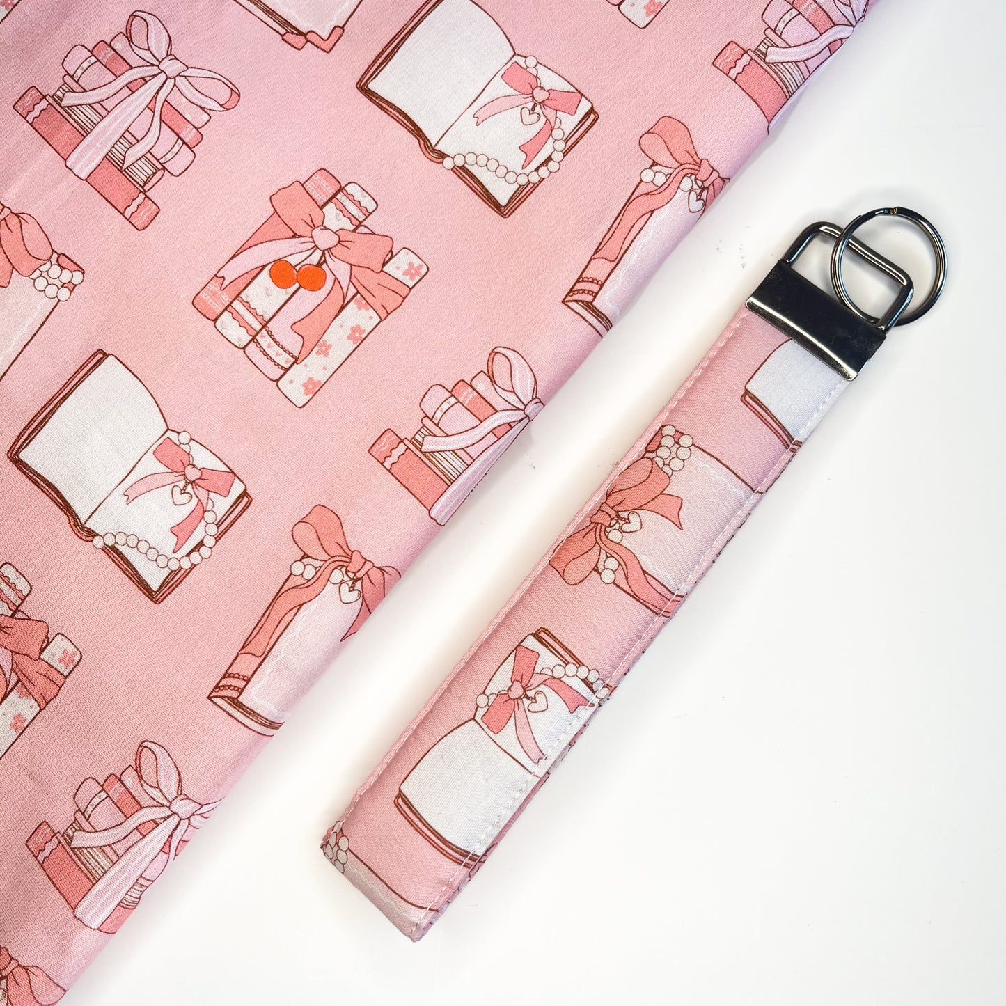 Coquette Books Keychain Wristlet
