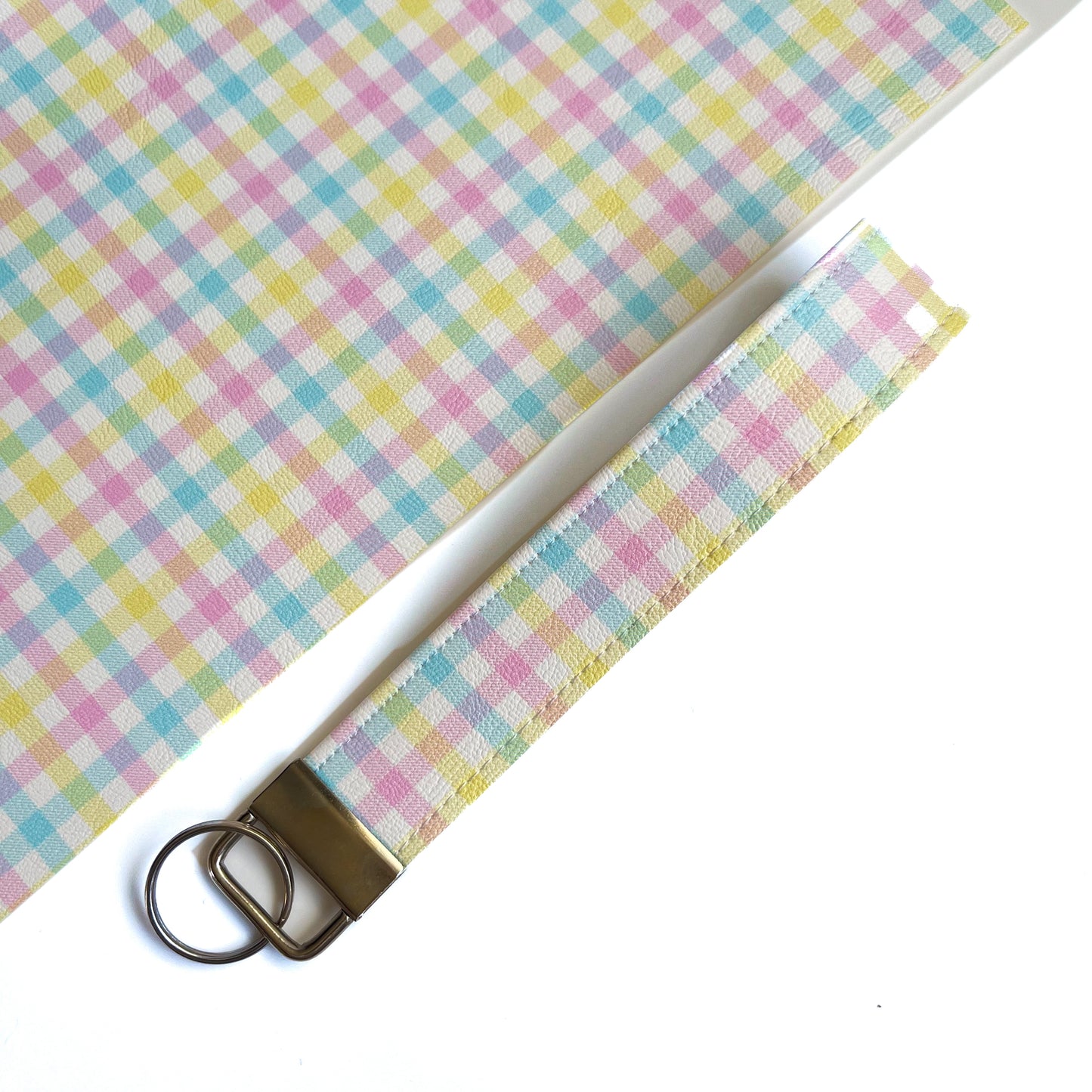 Spring Faux Leather Keychain Wristlets