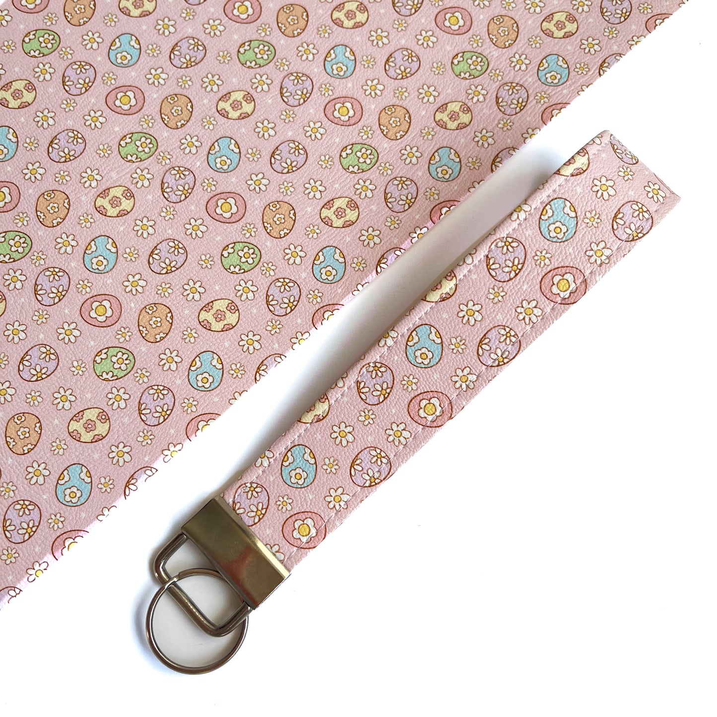 Spring Faux Leather Keychain Wristlets