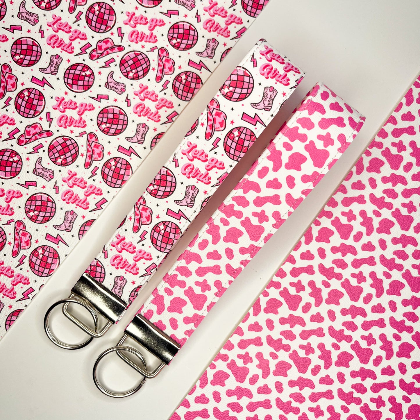Cowgirl disco keychain wristlets