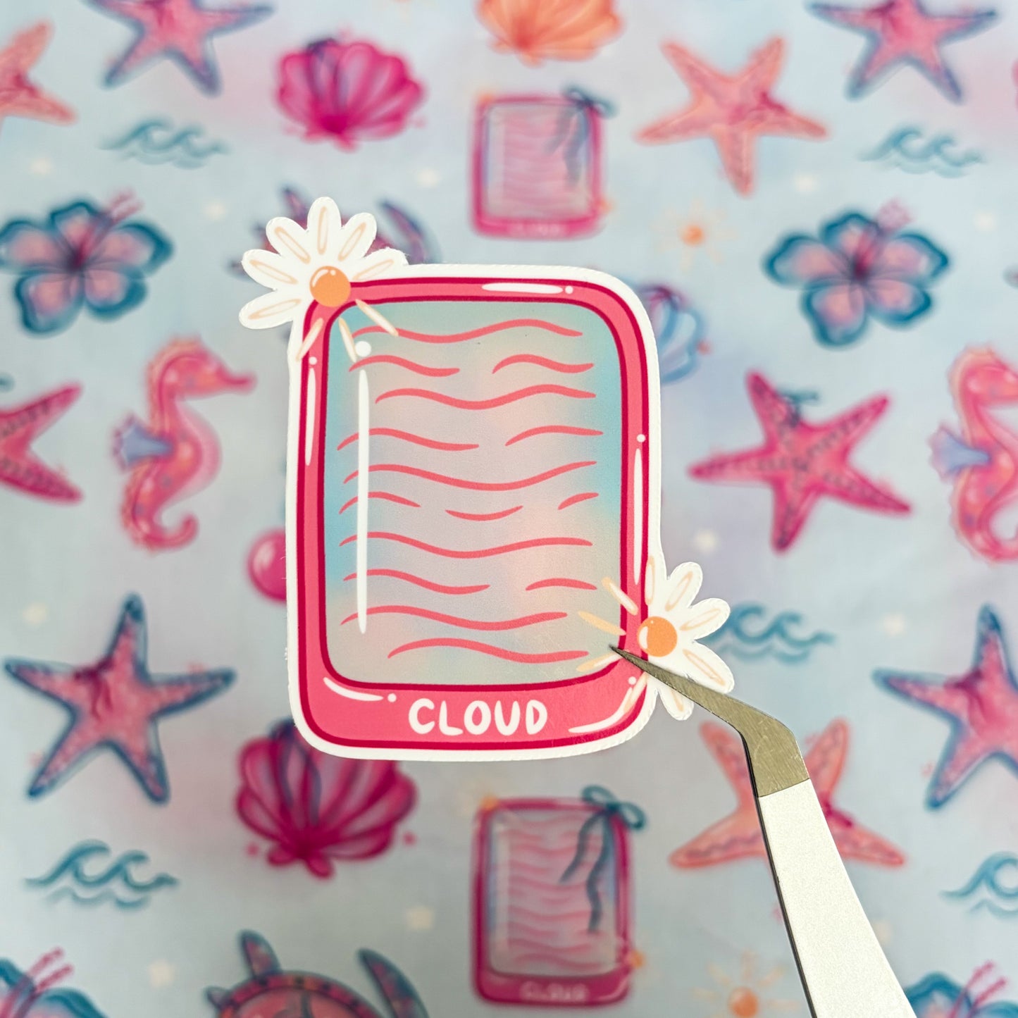 Cloud Kindle Sticker