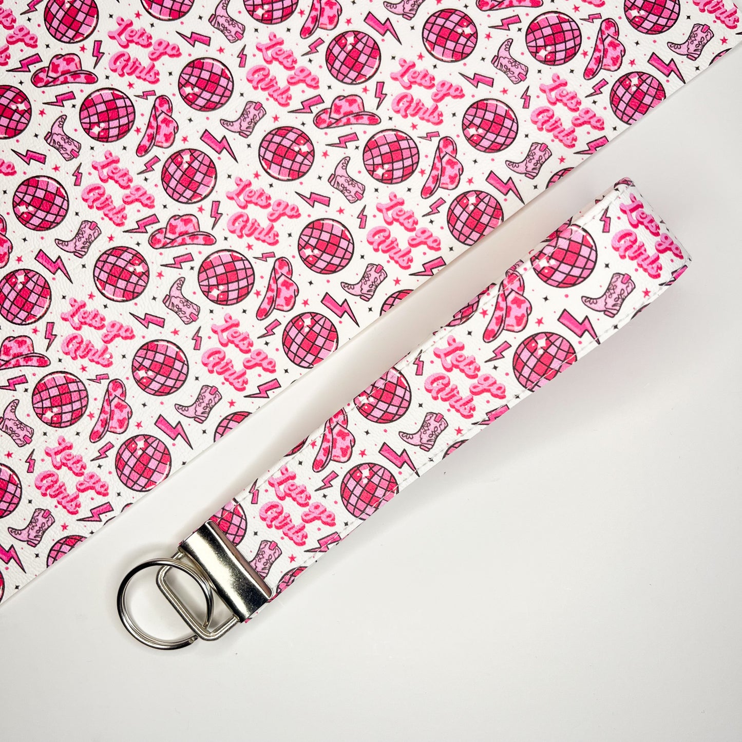 Cowgirl Faux Leather Keychain Wristlets