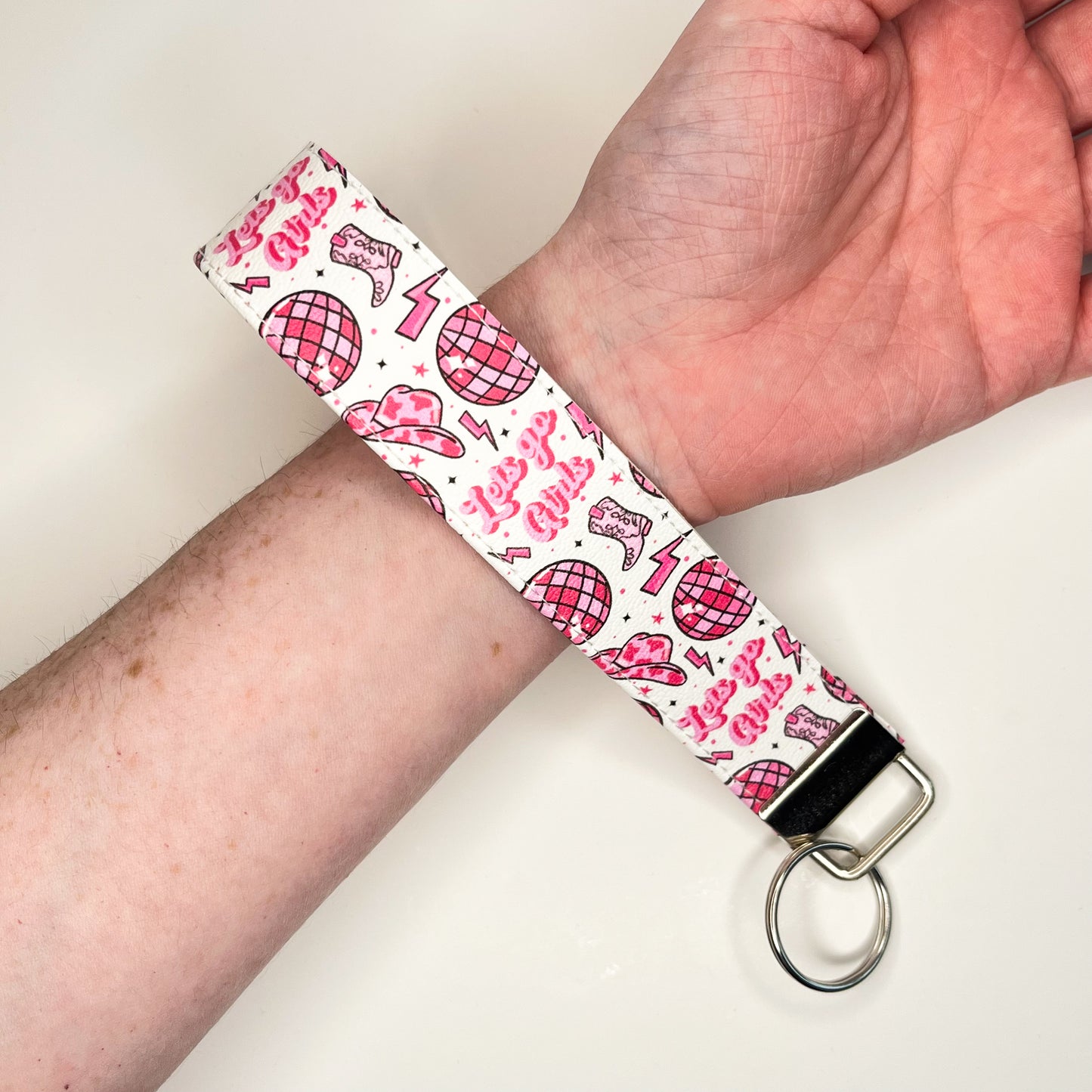 Cowgirl Faux Leather Keychain Wristlets