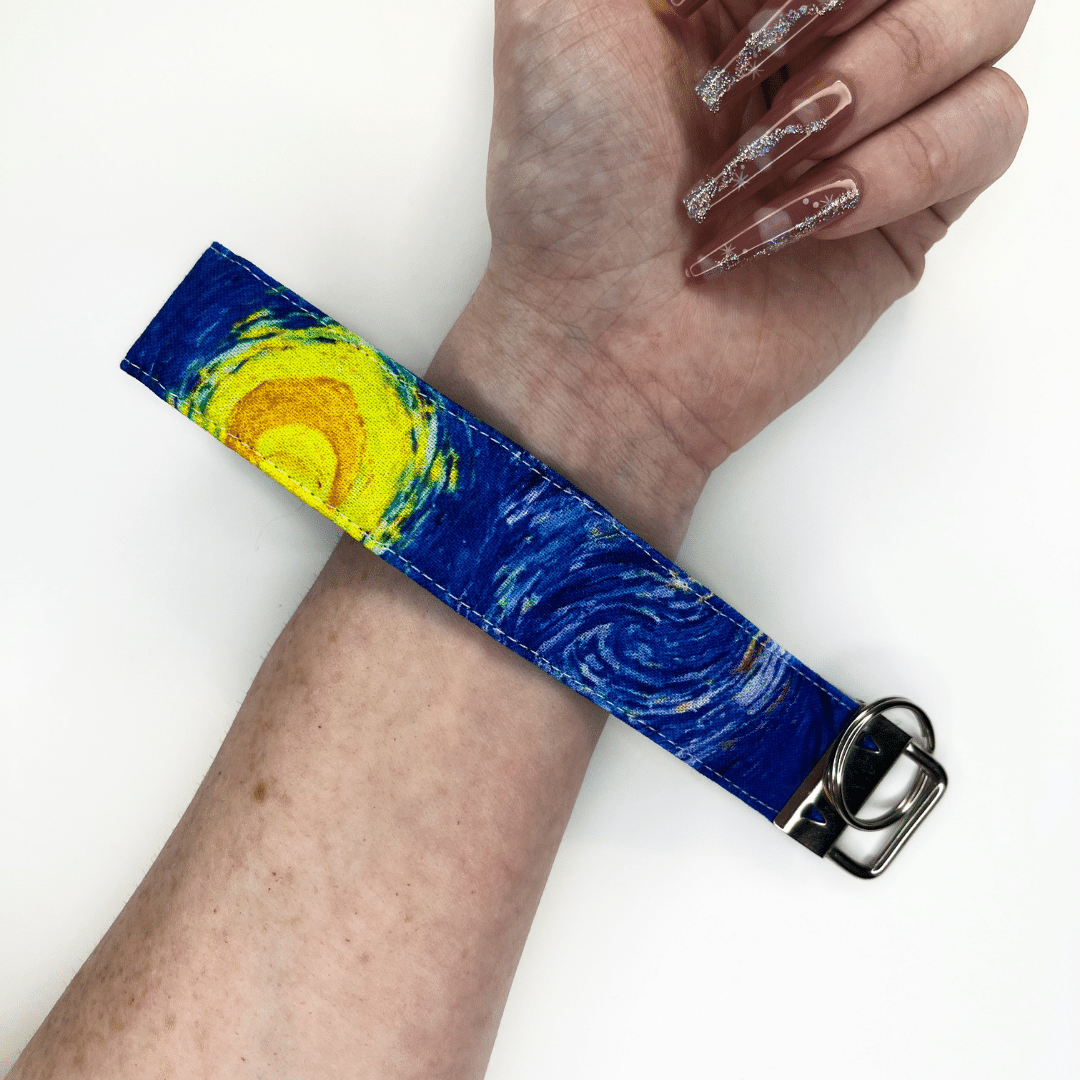 Van gogh starry night keychain wristlets.