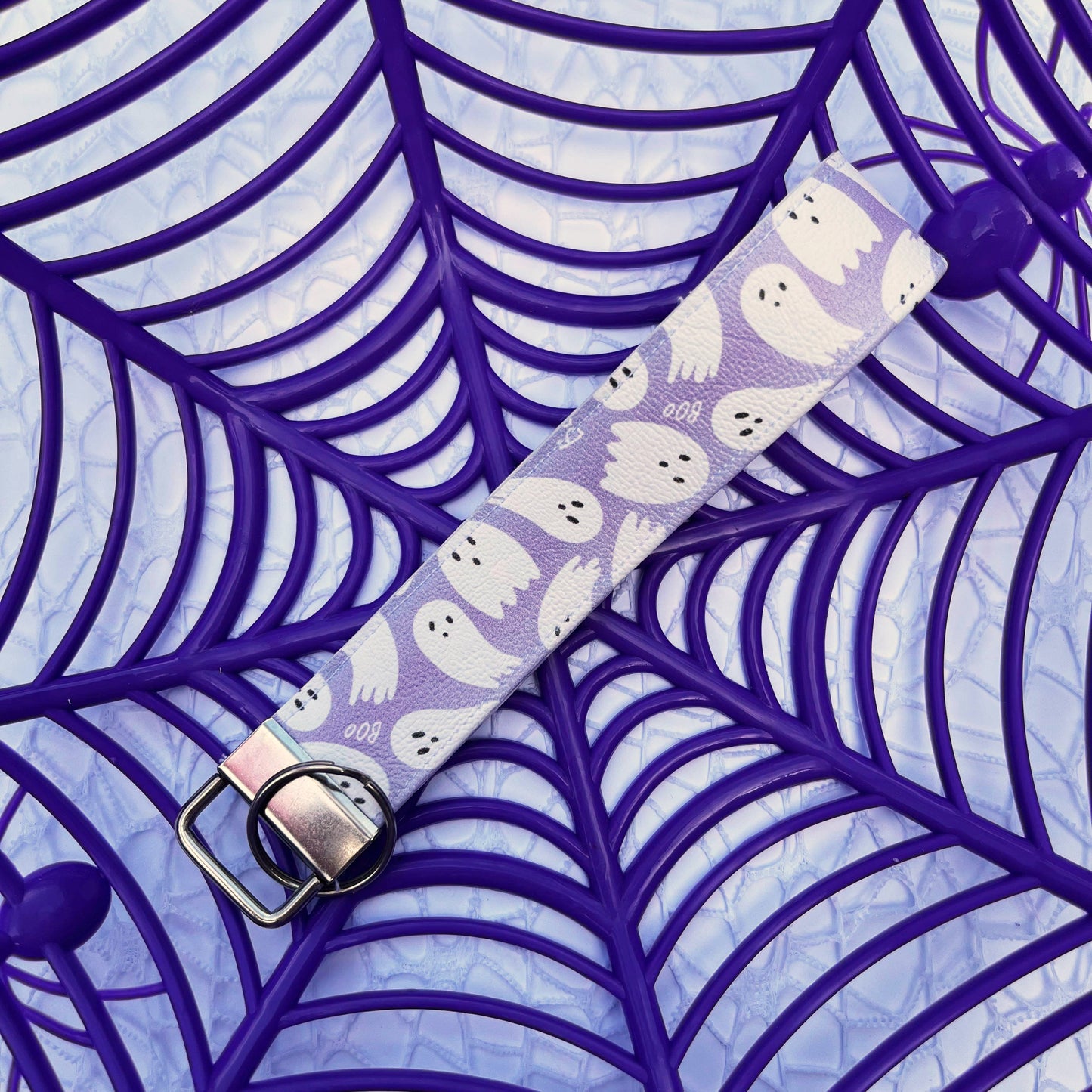 A ghost keychain wristlet.