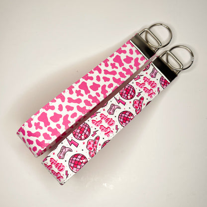 Cowgirl Faux Leather Keychain Wristlets