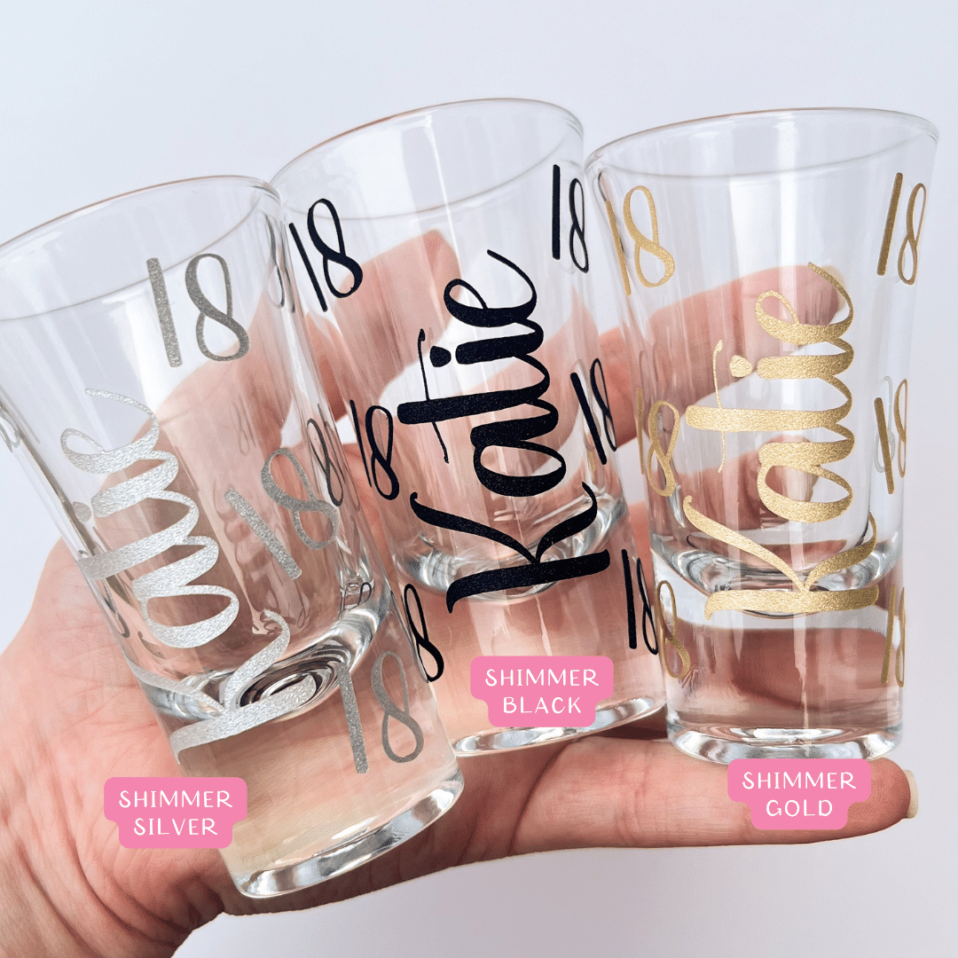 Custom Glass Birthday Shot Glass
