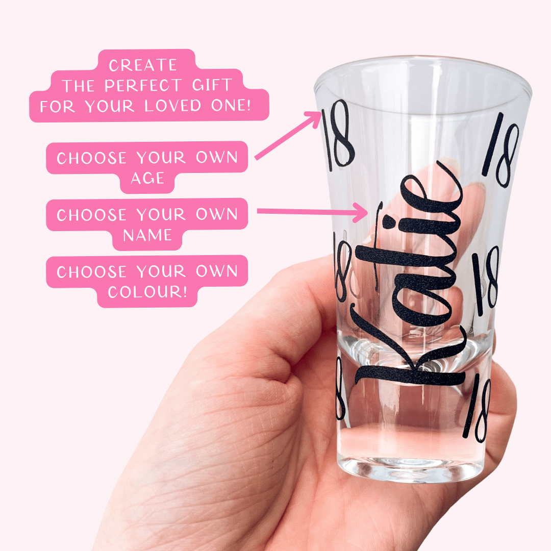 Custom Glass Birthday Shot Glass
