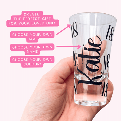 Custom Glass Birthday Shot Glass