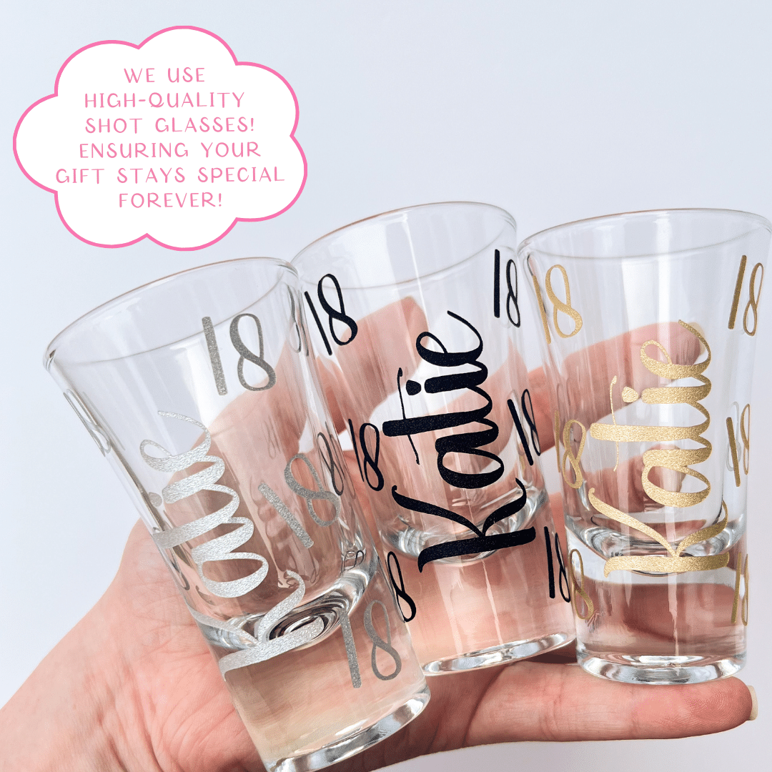 Custom Glass Birthday Shot Glass