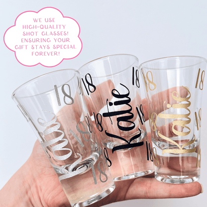 Custom Glass Birthday Shot Glass