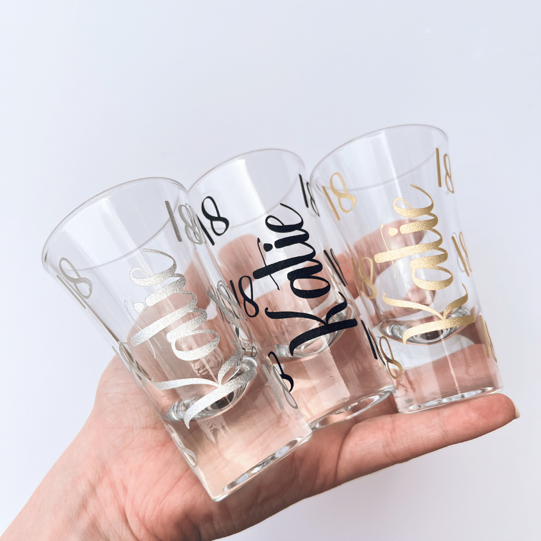 Custom Glass Birthday Shot Glass