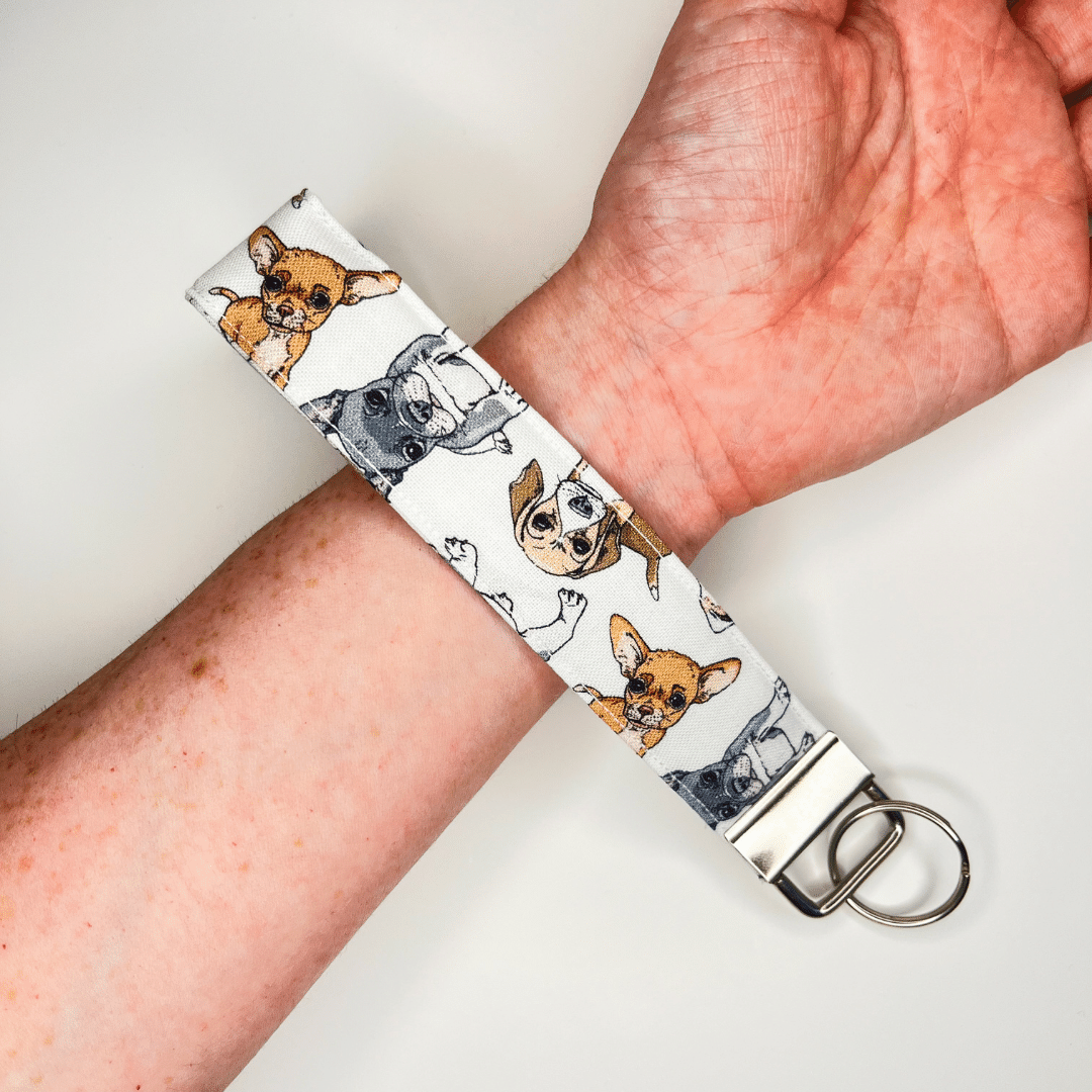 Dog keychain wristlet.