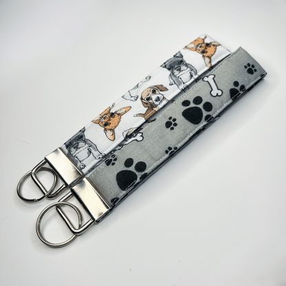 Dog keychain wristlets.