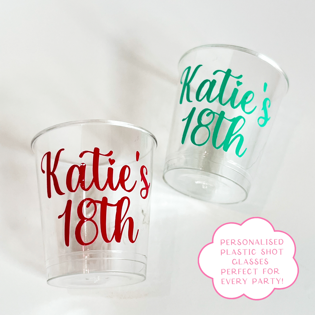 Plastic Birthday Shot Glasses