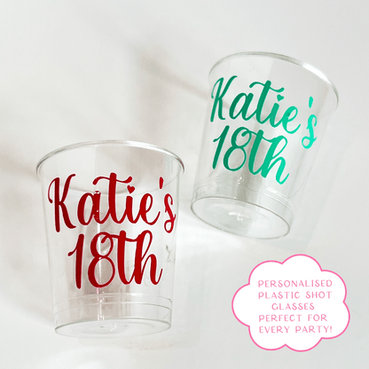 Plastic Birthday Shot Glasses