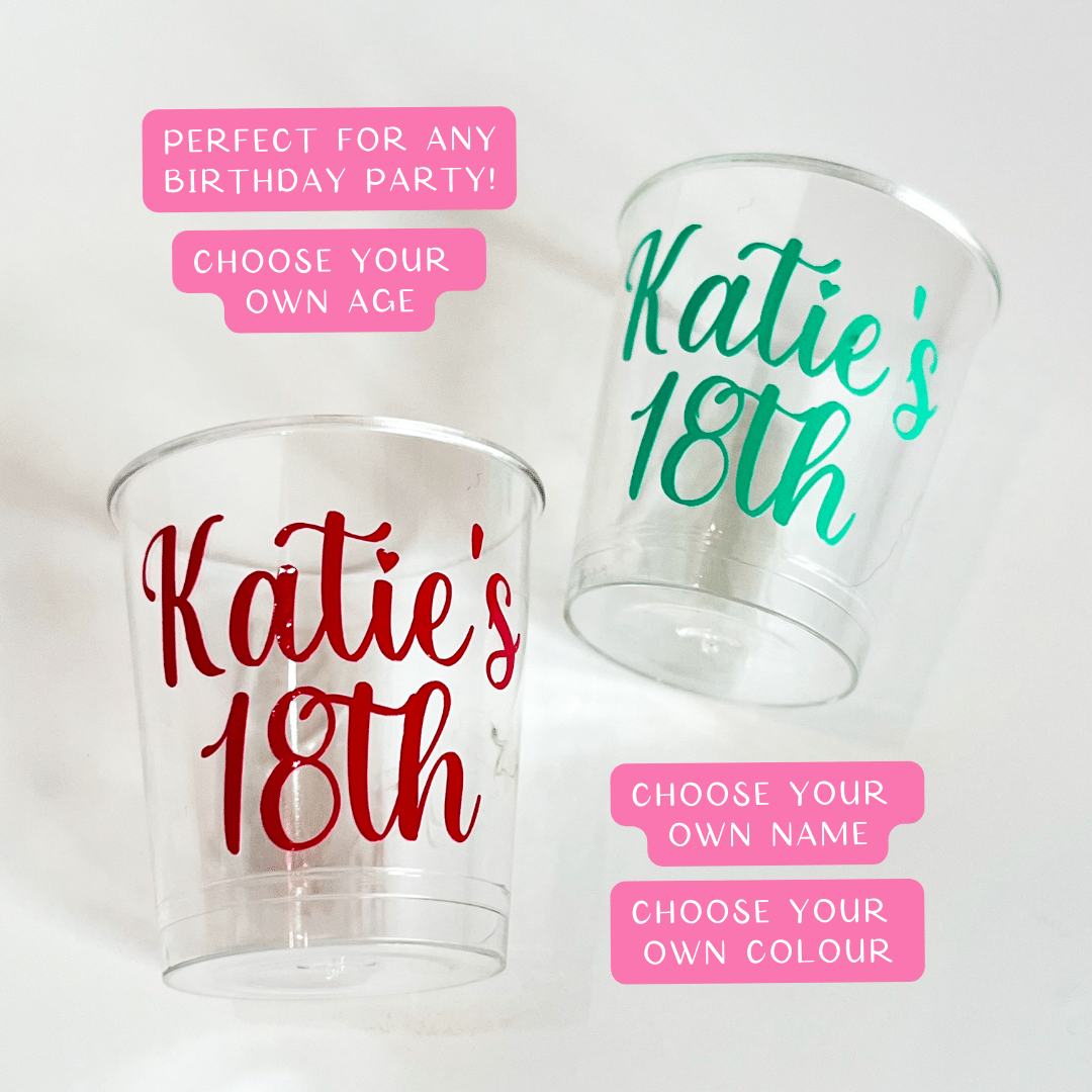 Plastic Birthday Shot Glasses