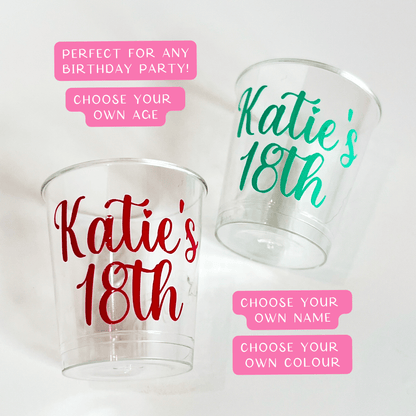 Plastic Birthday Shot Glasses