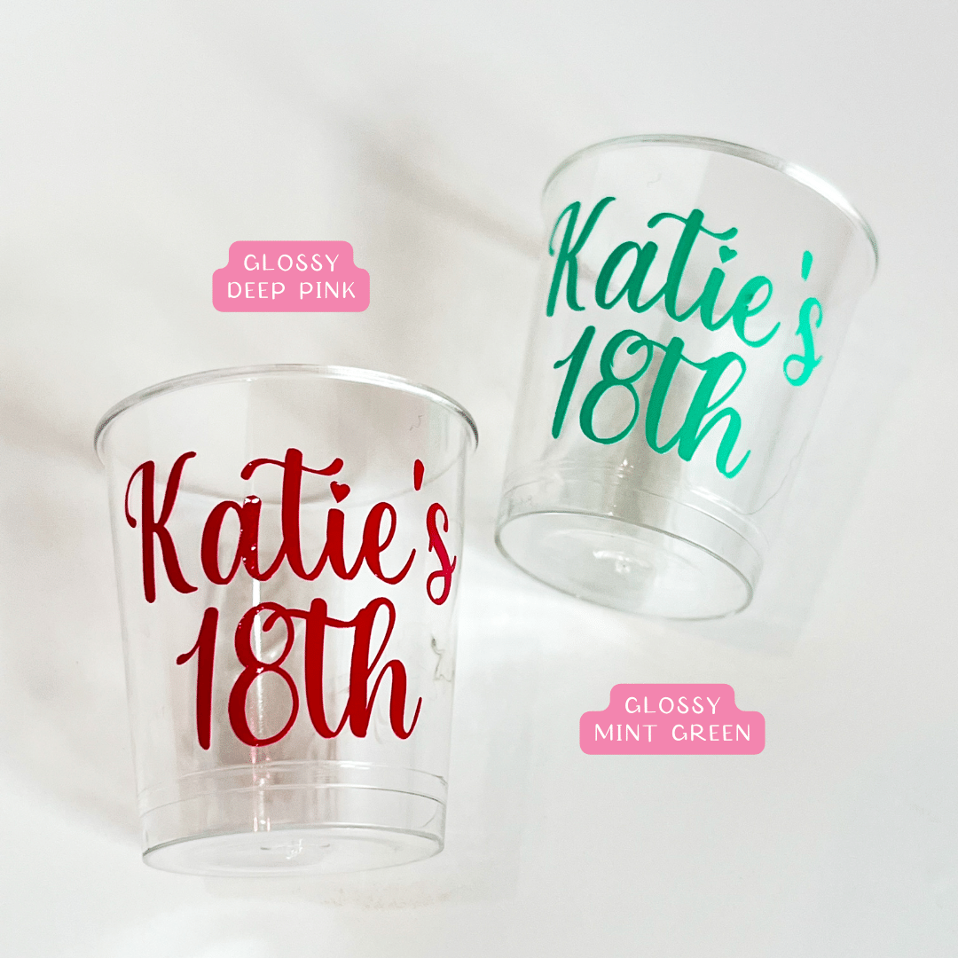 Plastic Birthday Shot Glasses