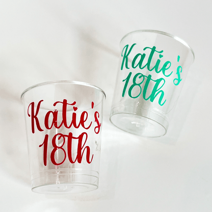 Plastic Birthday Shot Glasses