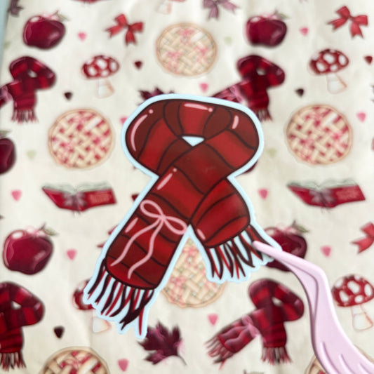 Red Scarf Sticker