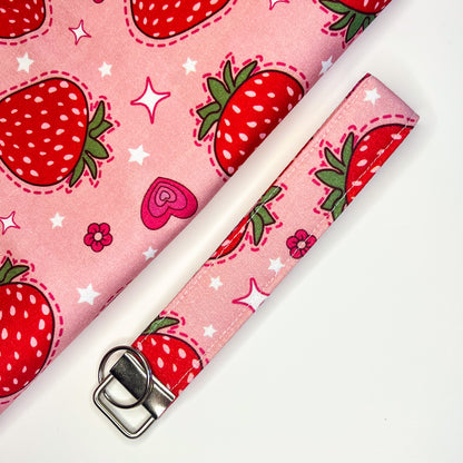 Strawberry Keychain Wristlet