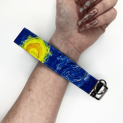Van gogh starry night keychain wristlets.