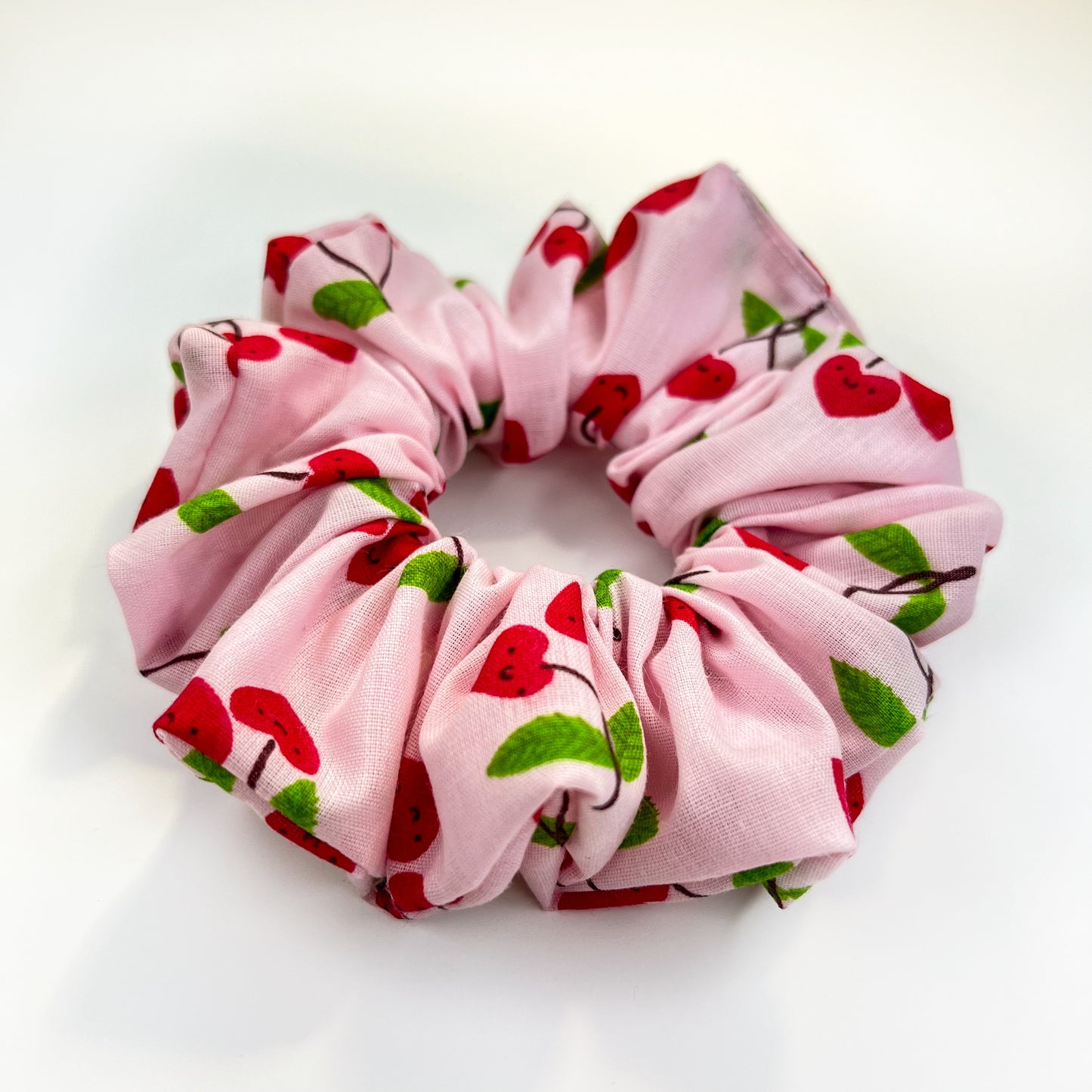 Pink Cherry Scrunchie