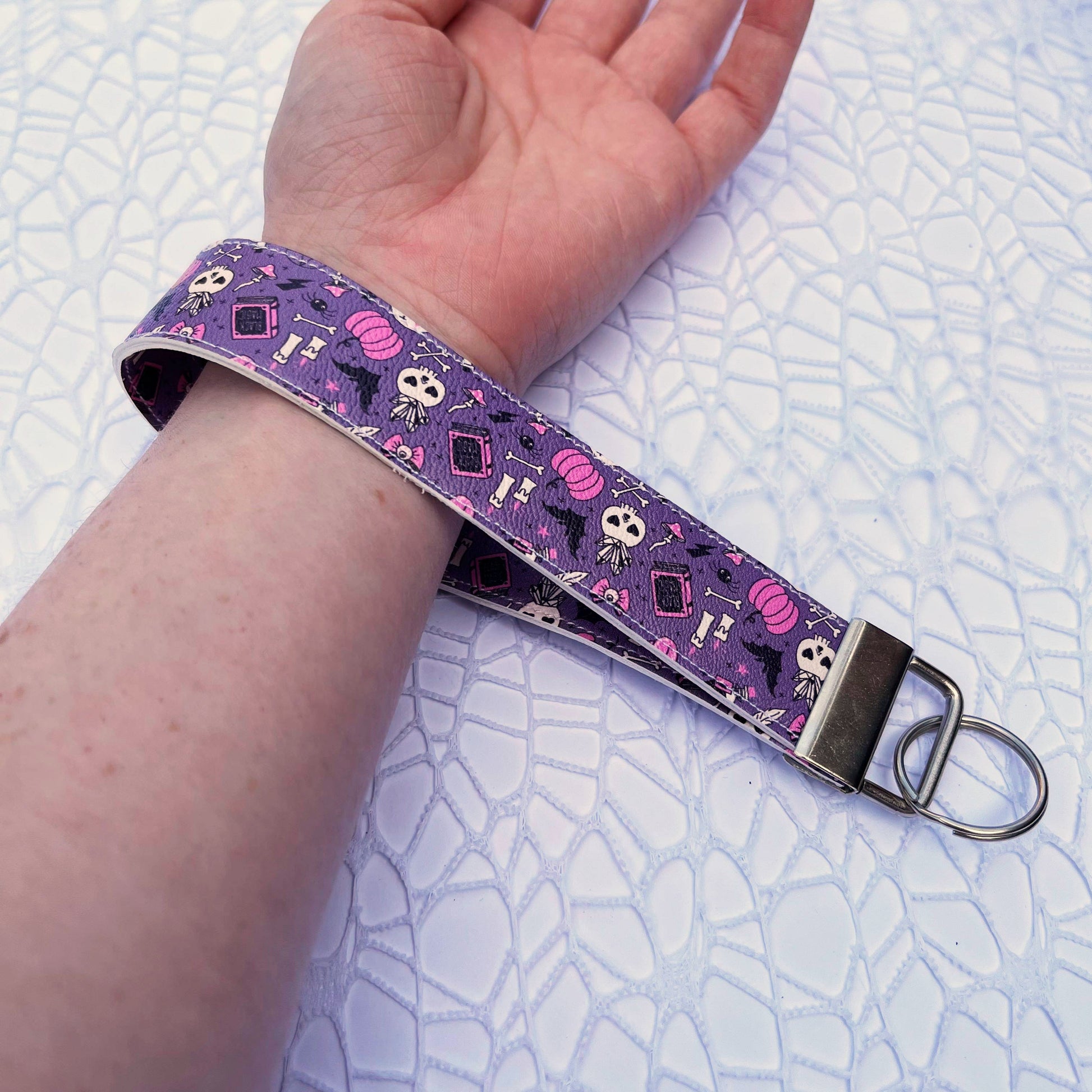 Keyring Leather Dog - Purple